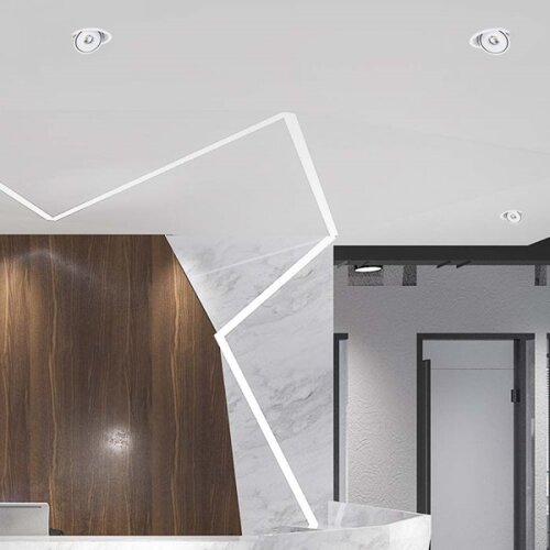  LED ugradna stropna spot svetiljka LED/28W/230V 3000/4000/6400K, prečnik 20 cm, bela Slike