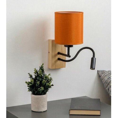  Brilagi - LED zidna lampa NUBILA WOOD 1xE27/25W/230V + LED/3W hrast/crna/narandžasta Cene