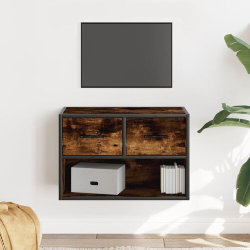 TV ormarić boja dimljenog hrasta 60x31x39,5 cm drveni i metal Cene