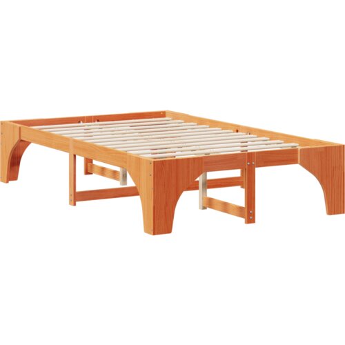  Krevet s daskama s pohranom Smeđa 140 x 190 cm Masivna borovina Slike