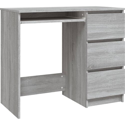 Maison Chic Pisalna miza - pisarniška miza - Računalniška miza siva sonoma 90x45x76 cm konstruiran les, (21785023) Cene