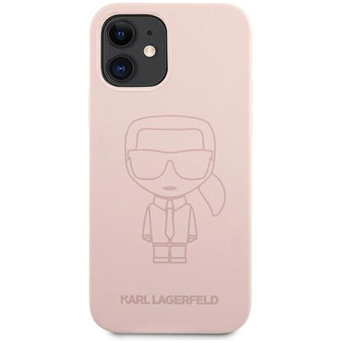 Karl Lagerfeld Maska za telefon Ikonik Outline za iPhone 12 Mini pink Slike