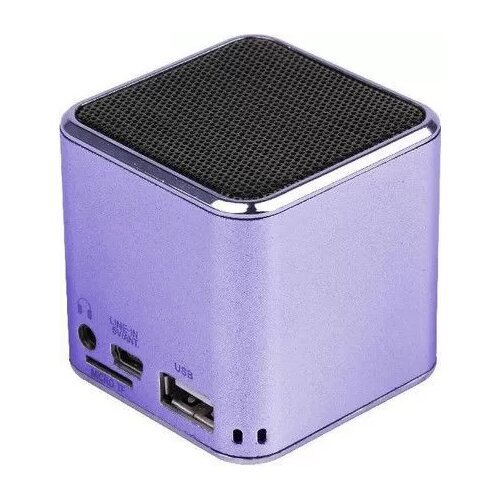 Gembird SPK-108-V Portable Built-in rechargeable battery+microSD-card reader+USB-flashdrive purple zvučnik Slike