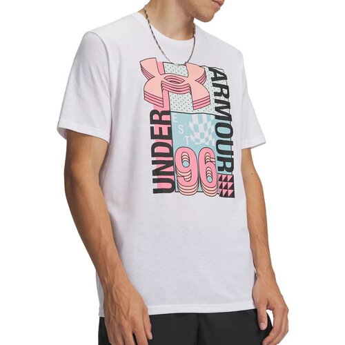 Under Armour Mu&amp;scaron;ka majica kratkih rukava Ua M Logo Collage Ss, Bela Slike