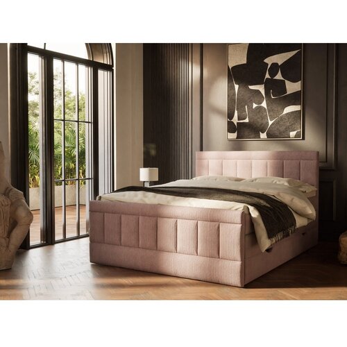 Maison de R&amp;ecirc;ve Ljubičasti boxspring krevet s prostorom za odlaganje 200x200 cm Caya &amp;ndash; Slike