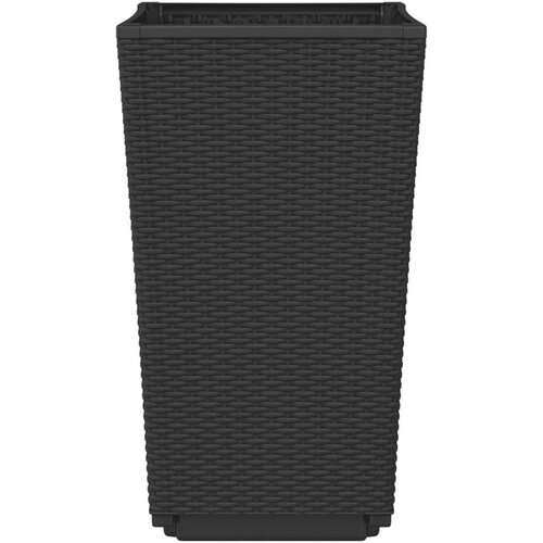 VidaXL Vrtne sadilice 2 kom crne 32 5 x 32 5 x 57 cm od PP-a Slike