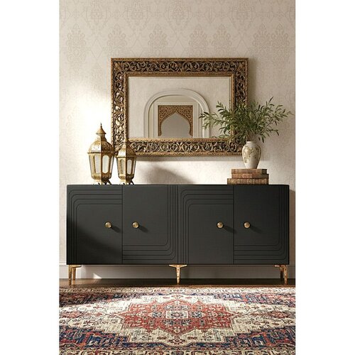 Hanah home komoda Lessi 180, 180 cm, antracit Cene