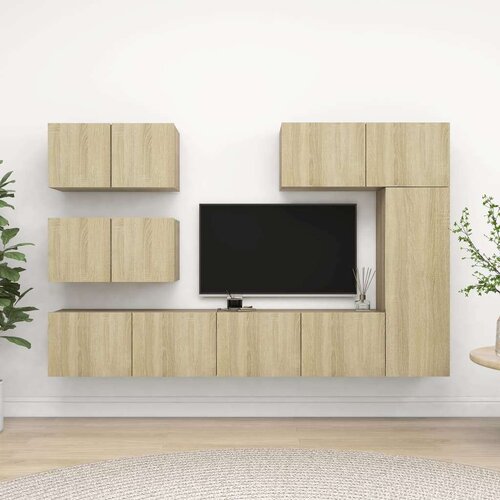  6-dijelni set TV ormarića boja hrasta sonome od iverice Cene