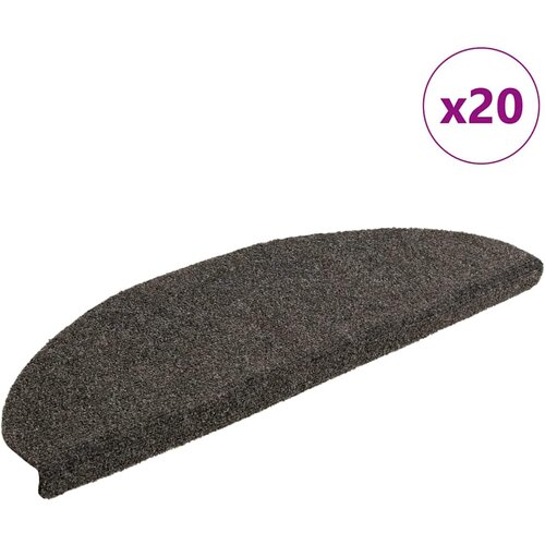 VidaXL Samoljepljivi otirači za stepenice 20 kom antracit 65x21x4 cm Slike