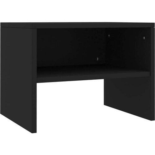  Noćni ormarići od iverice 2 kom crni 40 x 30 x 30 cm Slike