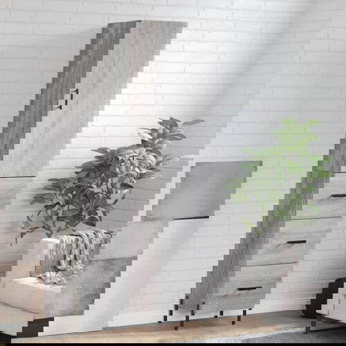 vidaXL Visoka komoda siva sonome 34 5x34x180 cm od konstruiranog drva Cene