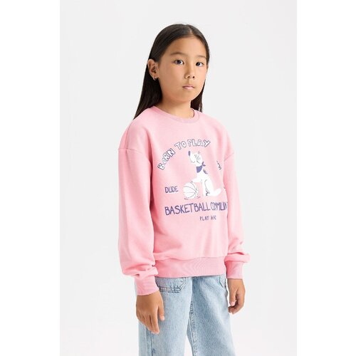 Defacto Girl Relax Fit Crew Neck Printed Sweatshirt Slike