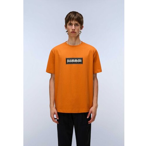 Napapijri S-box logo ss orange pumpkin a68 Slike