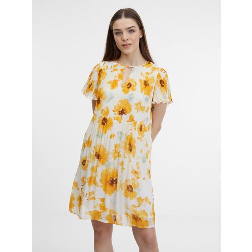 Orsay Yellow-Beige Women's Floral Dress - Women Cijene