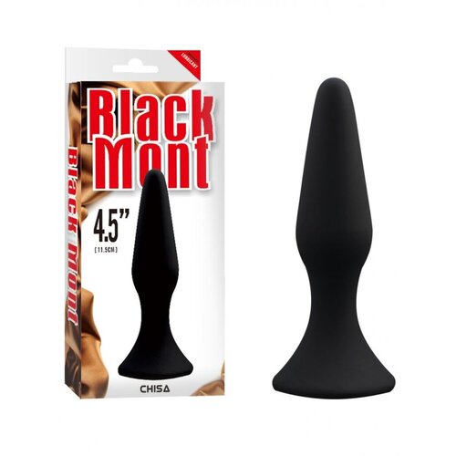  Butt plug L Silicone Plug, 12.8cm, Crni Slike