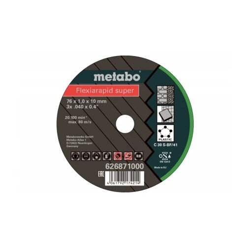 Metabo 5 reznih ploca fi76x10x100 mm flexiarapid super universalkeramikaciglaplastika Cene