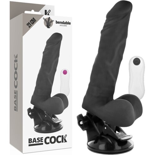 BaseCock ZGLOBNI VIBRATOR Z DALJINSKIM UPRAVLJANJEM ČRN 21 CM ČRNI TALLA 1, (21264011) Cene