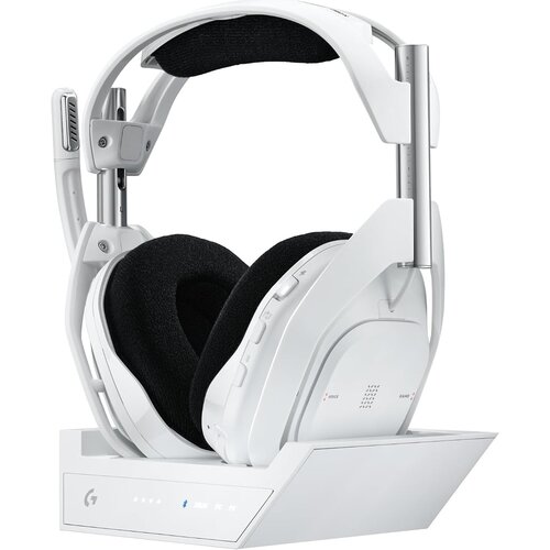 Logitech G Astro A50 X Lightspeed brezžične slušalke z bazno postajo bele barve za PC & igralne konzole Cene