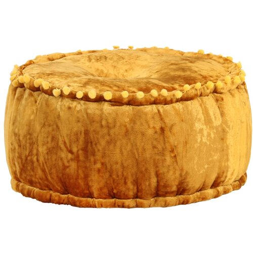 vidaXL okrogel tabure iz žameta 40x20 cm gorčične barve Cene