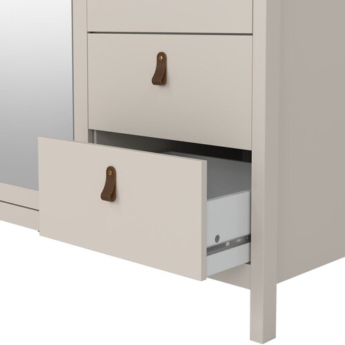 Tvilum Sivo-bež garderobna omara z ogledalom 150x199x58 cm Madrid &amp;ndash; Slike