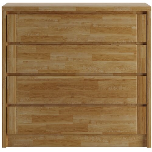 Olivia Living Nizka komoda iz masivnega hrasta v naravni barvi 105x96 cm Timo &amp;ndash; Slike