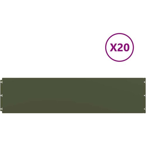 vidaXL Rubovi za travnjak 20 kom Maslinasto zeleni 25x103 cm Cijene