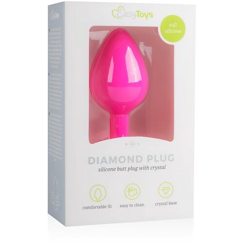 EasyToys - Anal Collection Analni čep Easytoys Diamond Medium roza Slike