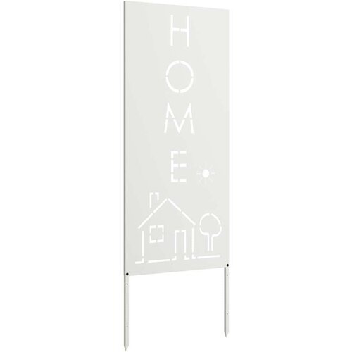 VidaXL Dekorativna ploča za vrt Bijelo 50 x 140 cm Slike