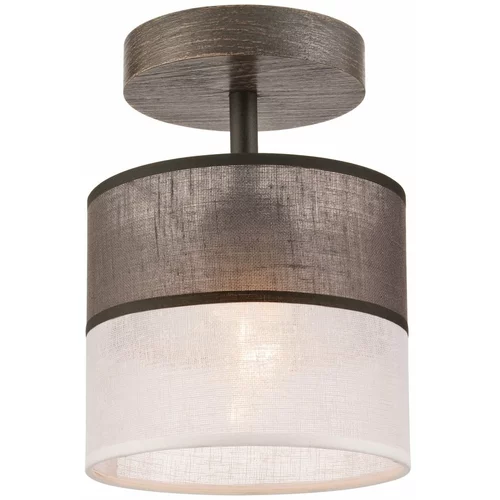 LAMKUR Siva stropna svetilka s tekstilnim senčnikom ø 16 cm Andrea –