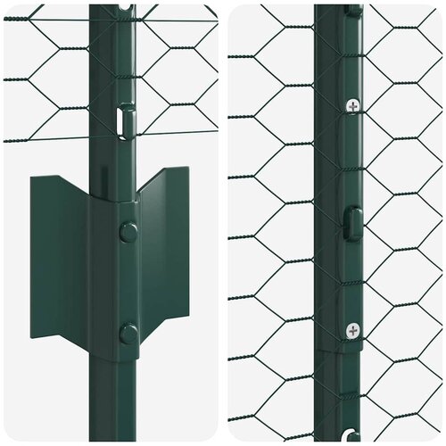  Heksagonalna ograda s stubom 50 x 1,2 m Čelik premazan PVC-om Slike