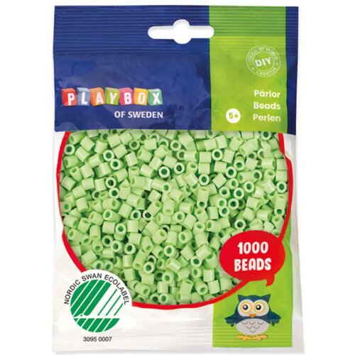Playbox 5mm midi likalne perle v pastelno zeleni barvi, 1000 kosov. Cene