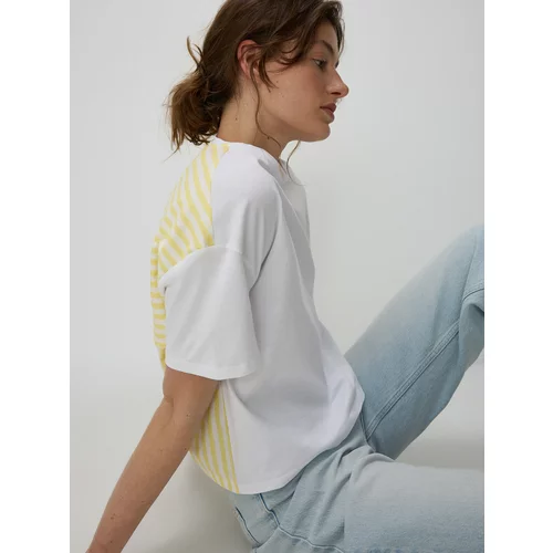 Reserved - Bluza od kombinirane tkanine - svjetložuto