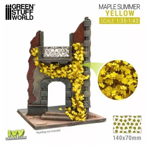 Green Stuff World ivy sheets - maple autumm 1:35/1:43 yellow Slike