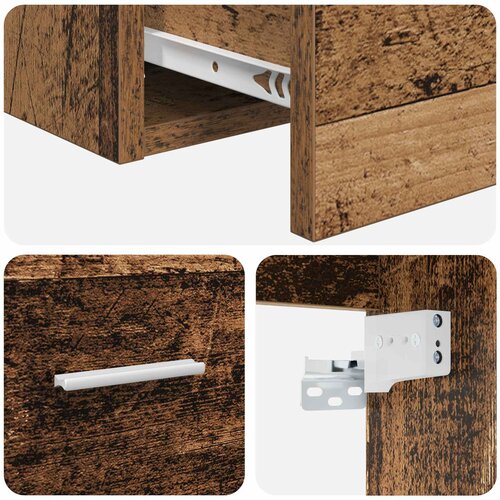  Umivaonik s policom Staro drvo 49,5 x 41 x 62,5 cm Slike