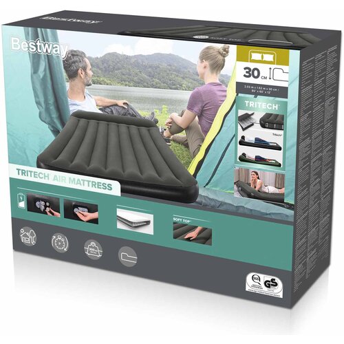Bestway Zračni madrac 2 osoba 203 x 152 x 22 cm Crna Slike