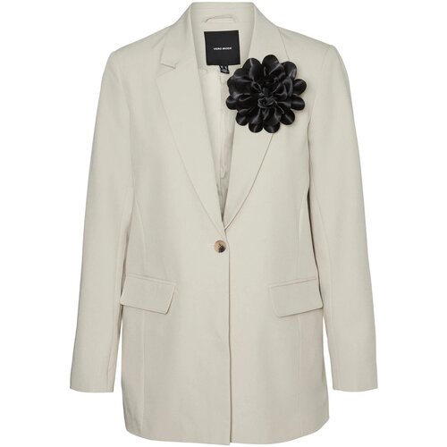 Vero_Moda Jakne & Blazerji Vmtess Loose Flower 10306355 Bež Cene