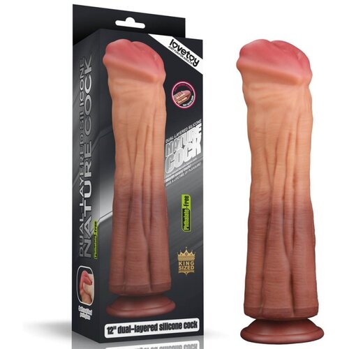 Lovetoy Dual Layered Platinum Silicone 12&amp;quot; Cock Slike