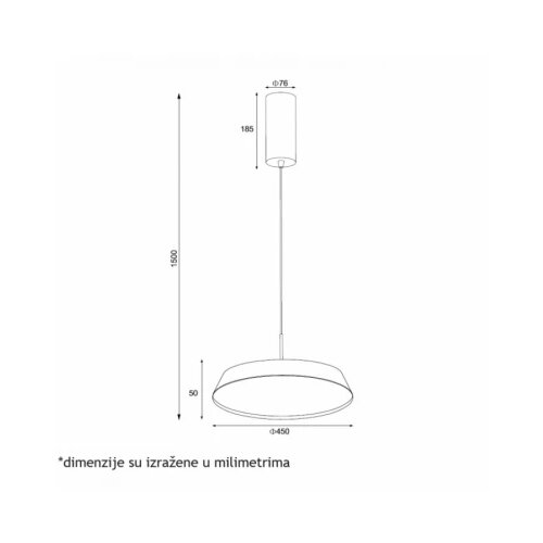 Vesta 640 VISILICA 40W 3000/4000K CRNA Cene