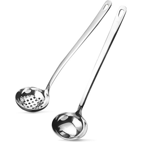 Dardanar Stainless steel spoon hot pot restaurant edge stove soup spoon colander long handle spoon soup shell soup colander small soup spoon porridge spoon milk tea spoon, (21066496) Cene