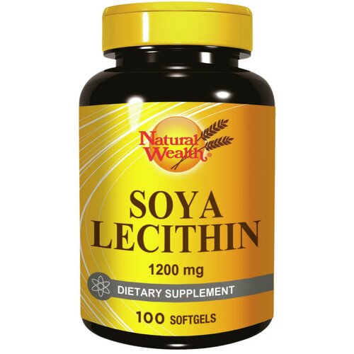 Natural Wealth sojin lecitin 1200 mg 100 gel kapsula Slike