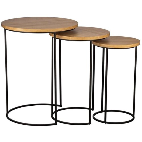 Eglo 424053 - SET 3x pomoćnih stočića TOWADA braon/crna Cene