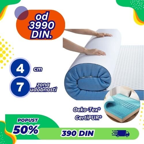Zotrix dreamory multizone 7 naddušek 4 cm 90×200 cm Cene