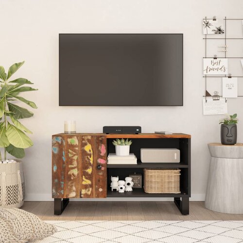 The Living Store ormarić 80 x 33 x 46 masivno obnovljeno i konstruirano drvo Cijene