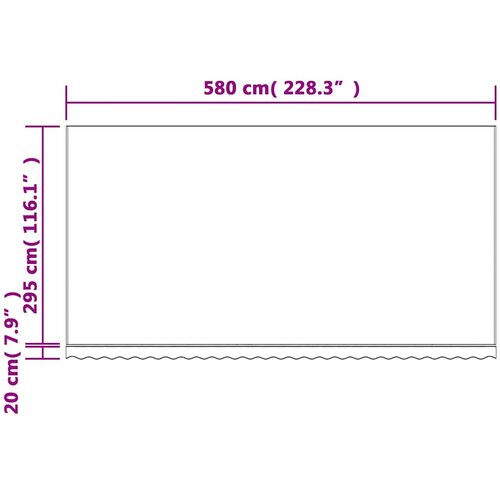  Zamjenska tkanina za tendu narančasta i plava 6x3 m poliester Slike