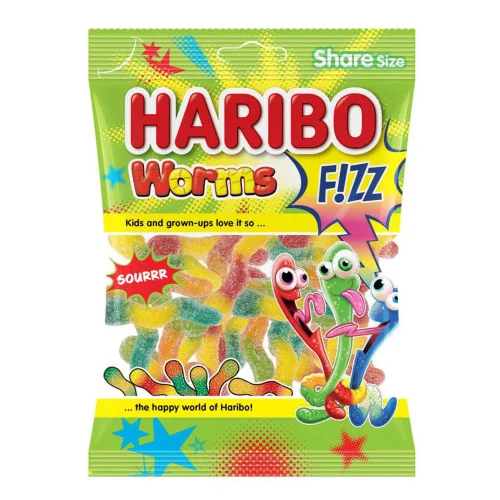 Haribo Bombone gumene Fizz Worms 70g