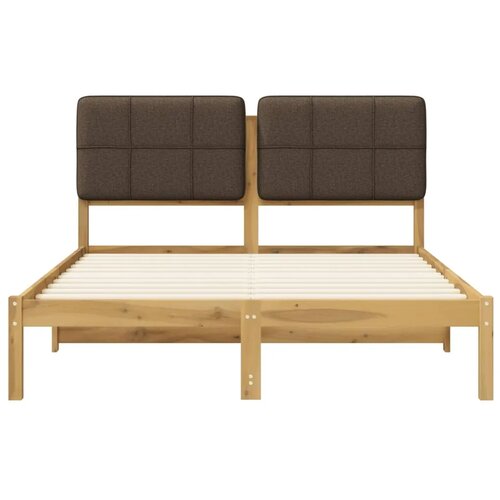  Krevetni okvir s tapiciranim uzglavljem Bijelo isprana i taupe - Bijelo isprana i taupe 135 x 190 cm Slike