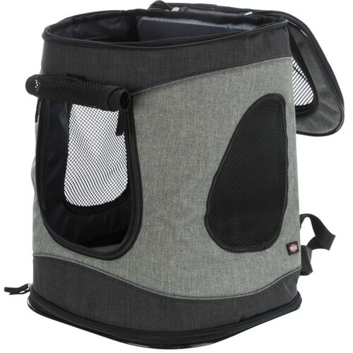 Trixie ranac za pse i mačke Timon 34x44x30 cm – Crno/Sivi, Slike
