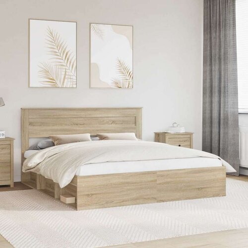  Konstrukcija postelje Sonoma 200 x 200 cm Masivno borovo les, (5000103842) Cene