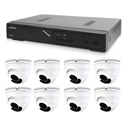 Avtech Komplet kamer 1x NVR AVH1109 in 8x 5MPX IP Dome kamera DGM5406ASE + 8x UTP kabel 1x RJ45 - 1x RJ45 Cat5e 15m!, (20653028) Cene