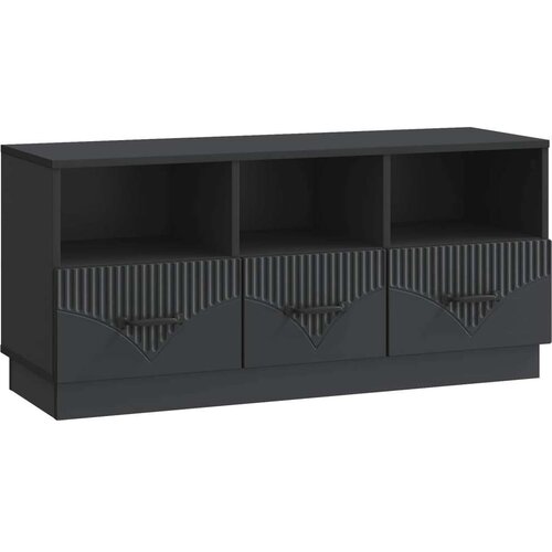 TV omarica s predalom Črna 102 x 34,5 x 47 cm Inženirski les, (5000210624) Cene